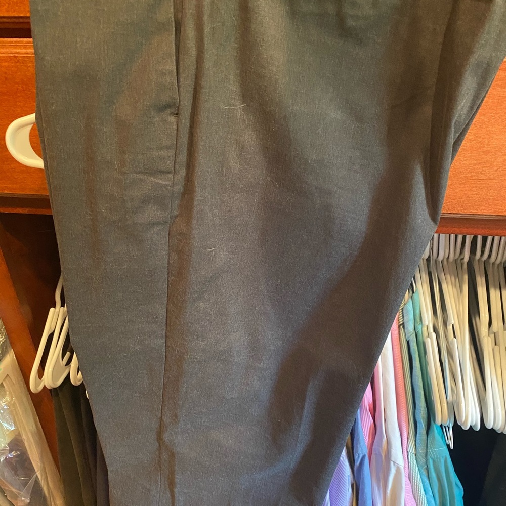 Stretch non iron flat front pants